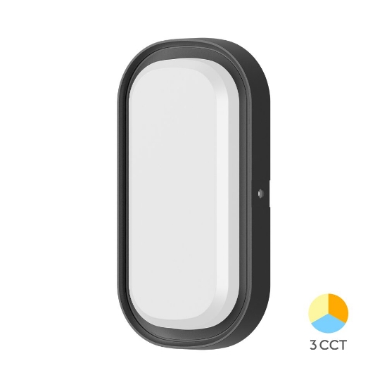 Imagine PLAFONIERA LED 18W 3in1 D:267MM IP65 NEGRU BULKHEAD ELP