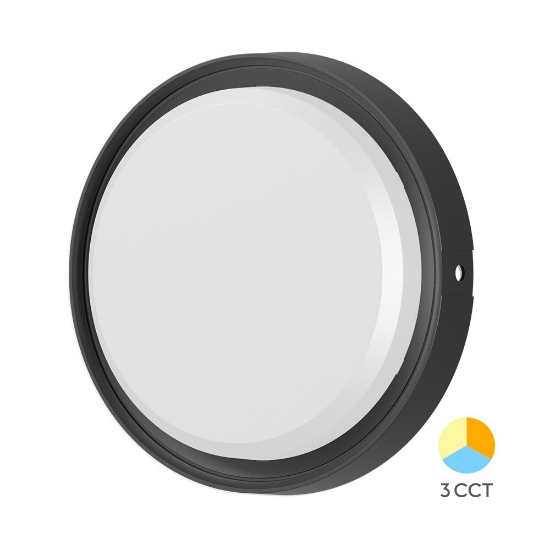 Imagine PLAFONIERA LED 18W 3in1 D:222MM IP65 NEGRU BULKHEAD RND
