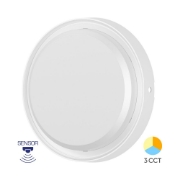 Imagine PLAFONIERA LED 18W 3in1 D:222MM IP65 SENZOR ALB BULKHEAD RND