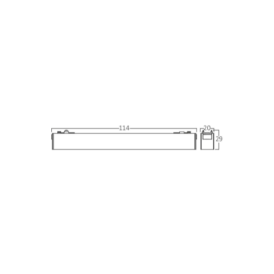 Imagine CORP LED PT SINA MAGNET 6W 440lm 24gr. 3000K NEGRU