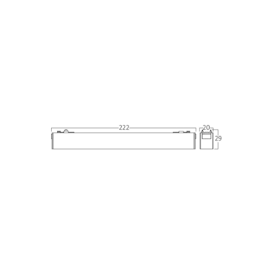 Imagine CORP LED PT SINA MAGNET 12W 1020lm 24gr. 4000K NEGRU