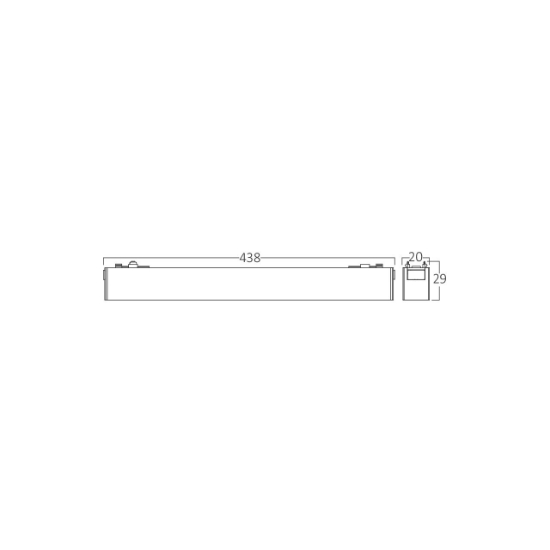 Imagine CORP LED PT SINA MAGNET 18W 1580lm 24gr. 3000K NEGRU