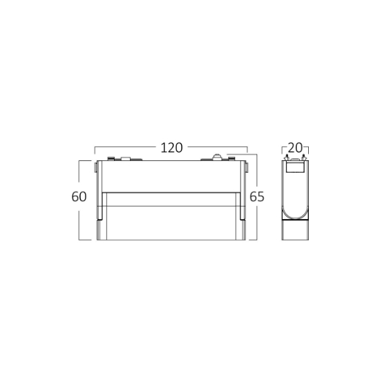 Imagine CORP LED PT SINA MAGNET 6W 440lm 24gr. 3000K NEGRU