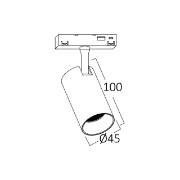 Imagine SPOT LED PE SINA MAGNET 10W 950lm 24gr. 3000K NEGRU