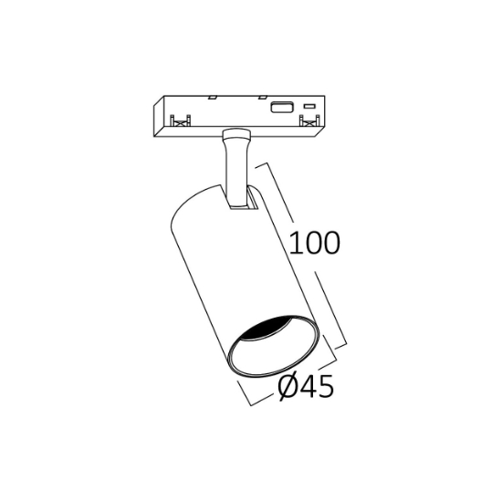 Imagine SPOT LED PE SINA MAGNET 10W 950lm 24gr. 3000K NEGRU