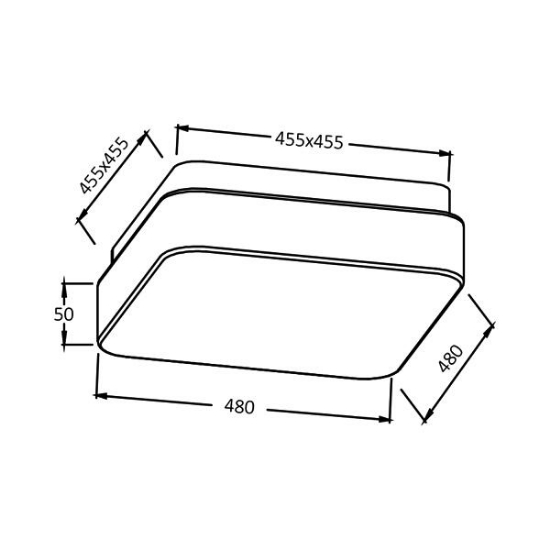 Imagine PLAFONIERA LED 40W TELECOMANDA IP20 JADE SQR