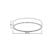 Imagine PLAFONIERA LED 36W 3000/4000/6500K NEGR BLADE RND