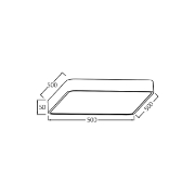 Imagine PLAFONIERA LED 45W 3000/4000/6500K ALB BLADE SQR