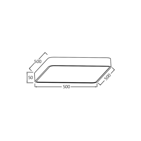 Imagine PLAFONIERA LED 45W 3000/4000/6500K ALB BLADE SQR
