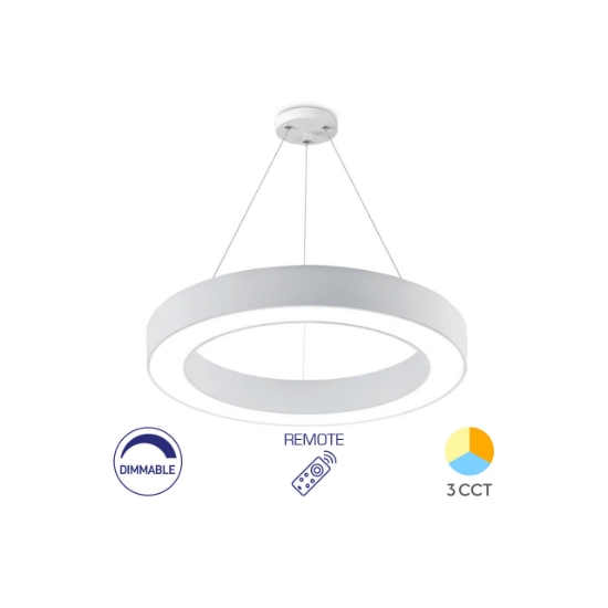 Imagine PLAF. LED SUSP 45W TELECOMANDA ALB BLADE RND