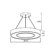 Imagine PLAF. LED SUSP 45W TELECOMANDA ALB BLADE RND