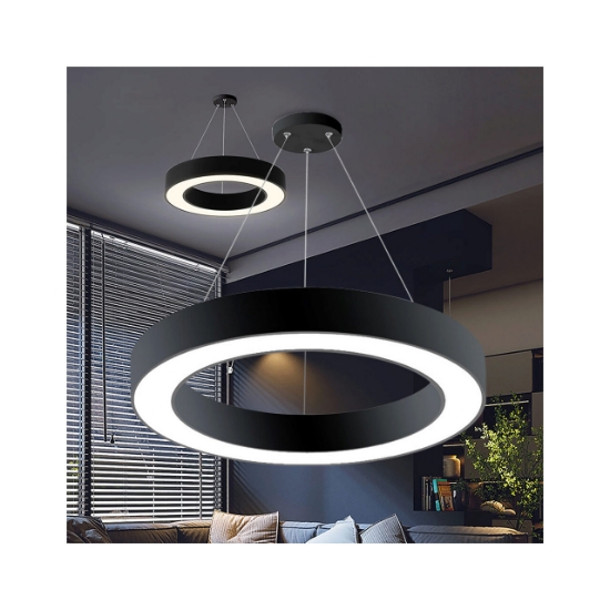 Imagine PLAF. LED SUSP 45W TELECOMANDA NEGRU BLADE RND