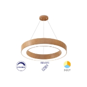 Imagine PLAF. LED SUSP 45W TELECOMANDA LEMN BLADE RND