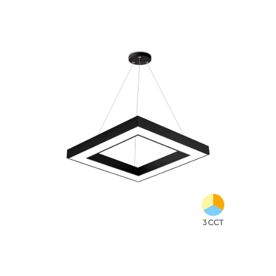 Imagine PLAF. LED SUSP 45W 3in1 NEGRU BLADE SQR