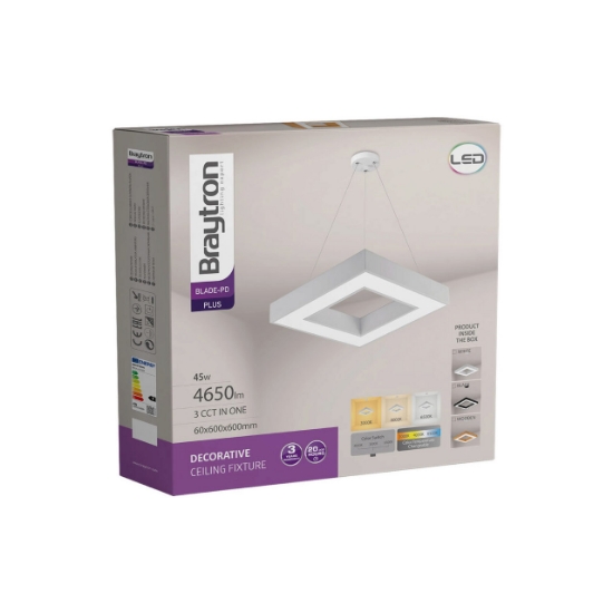 Imagine PLAF. LED SUSP 45W 3in1 LEMN BLADE SQR