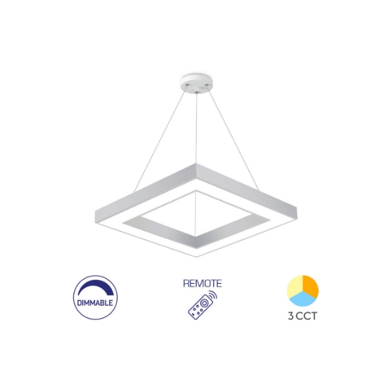 Imagine PLAF. LED SUSP 45W TELECOMANDA ALB BLADE SQR