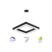 Imagine PLAF. LED SUSP 45W TELECOMANDA NEGRU BLADE SQR