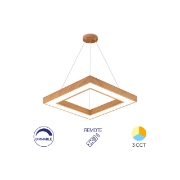 Imagine PLAF. LED SUSP 45W TELECOMANDA LEMN BLADE SQR