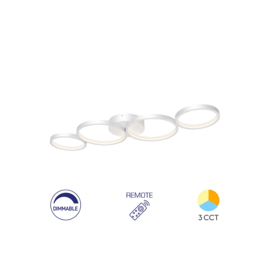 Imagine LUSTRA LED 60W NELA-SR1 RND telecomanda IP20 ALB