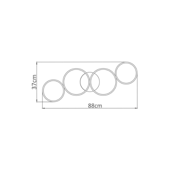Imagine LUSTRA LED 60W NELA-SR1 RND telecomanda IP20 NEGRU