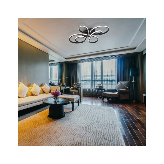Imagine LUSTRA LED 65W NELA-SR2 RND-Telecomanda-DIM IP20 NEGRU