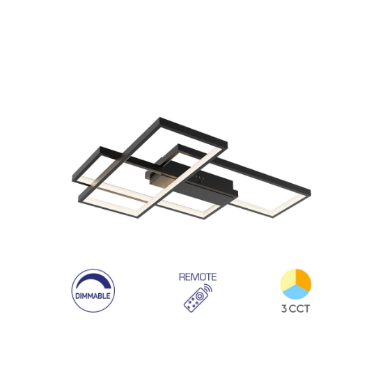 Imagine LUSTRA LED 65W NELA-SS2-RND telecomanda IP20 NEGRU