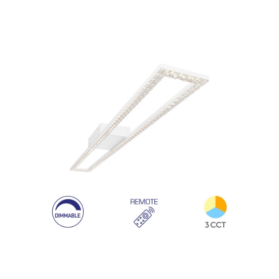 Imagine LUSTRA LED 40W CRYSTAL-3IN1-telecomanda-DIM-ALB
