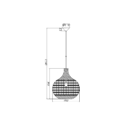 Imagine PENDUL D003R-1H-1xE27 PARA RATAN