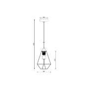 Imagine PENDUL W003R-1H-1xE27-METAL NEGRU