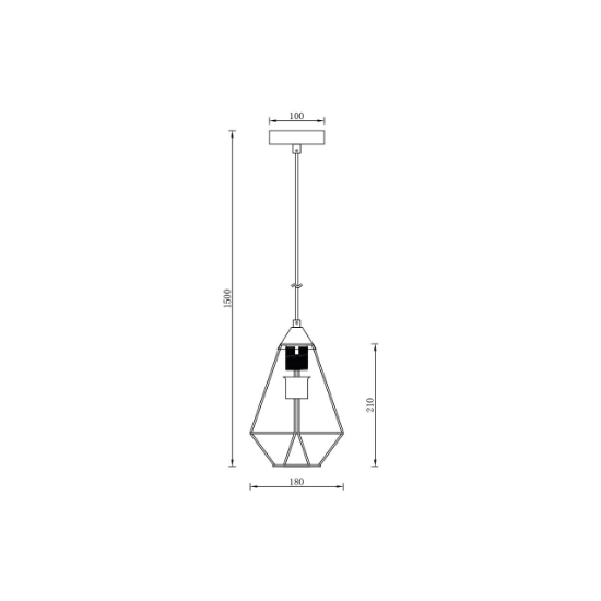 Imagine PENDUL W003R-1H-1xE27-METAL NEGRU
