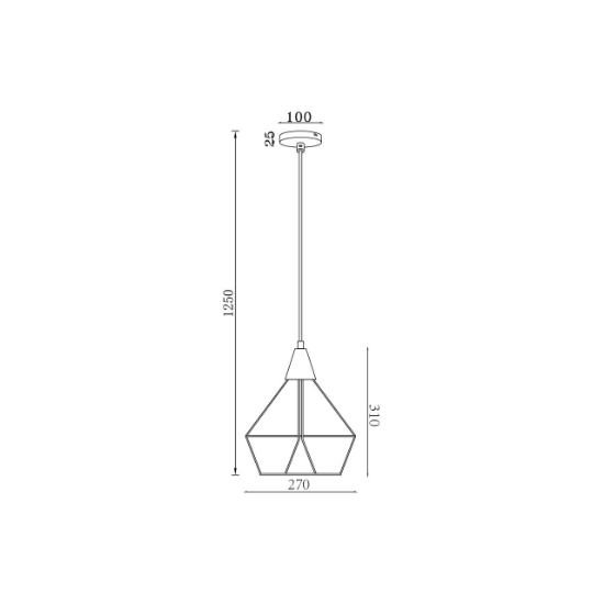 Imagine PENDUL W003R-1H-1xE27-METAL-OCT-NEGRU