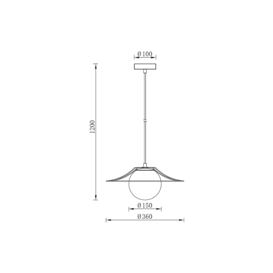 Imagine PENDUL W004R-1H-1xE27 NEGRU