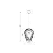 Imagine PENDUL W005R-1H-1xE27 NEGRU