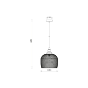 Imagine PENDUL W006R-1H-1xE27 NEGRU