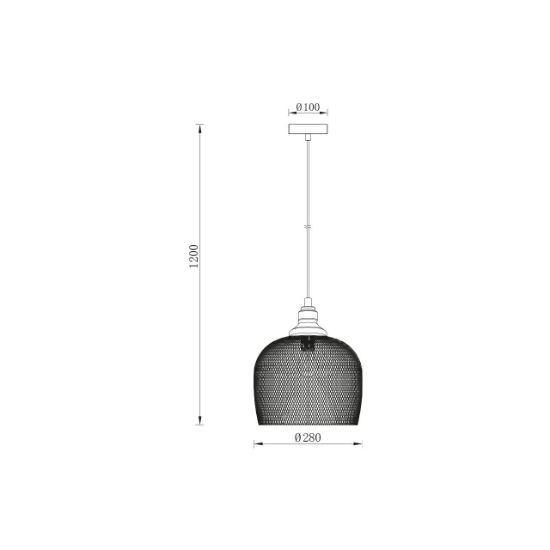 Imagine PENDUL W006R-1H-1xE27 NEGRU