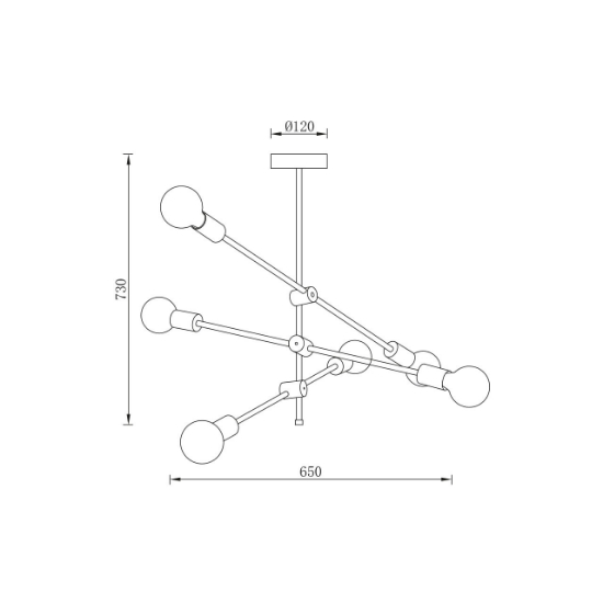 Imagine PENDUL G004C-6H-6xE27 AURIU