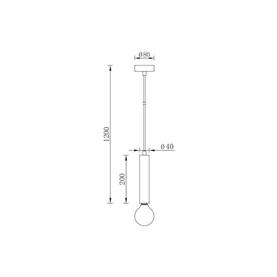 Imagine PENDUL G005R-1H-1xE27 NEGRU