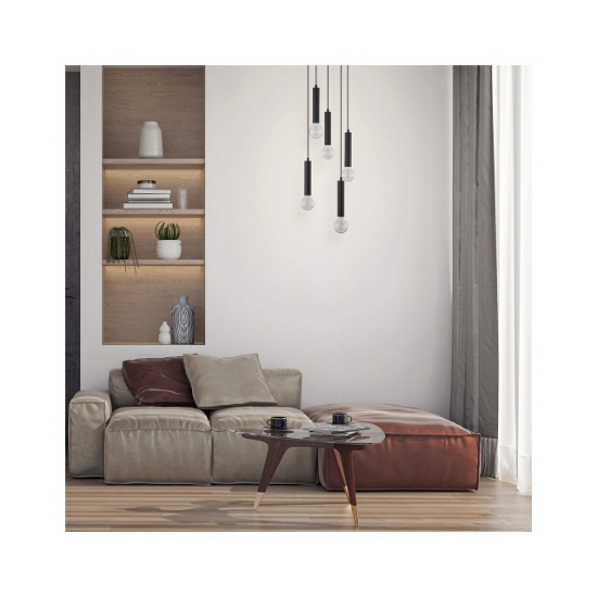 Imagine PENDUL G005R-5H-5xE27 NEGRU