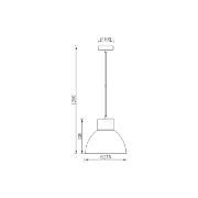 Imagine PENDUL CONIC P008R-1H-1xE27 VERDE