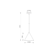 Imagine PENDUL CONIC P010R-1H-1xE27 NEGRU