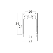 Imagine SINA MAGNETIC PT, 2M/BUC, NEGRU, LATA SR03
