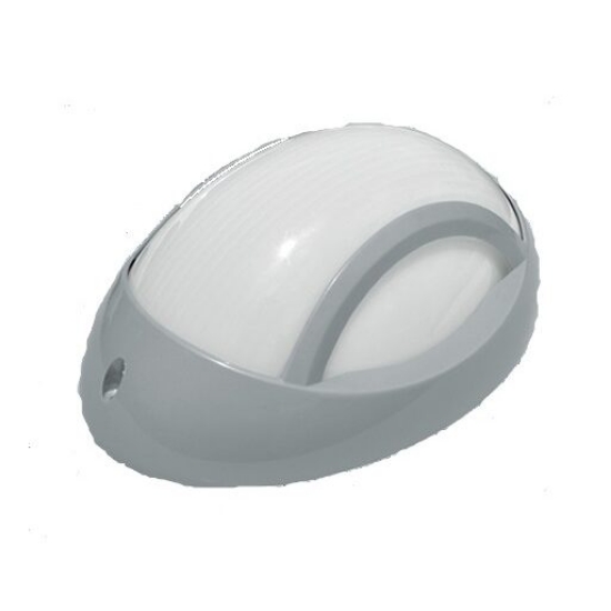 Imagine PLAFONIERA 1xE27 MAX60W GRI TRANSPARENT IP65 NEMLI
