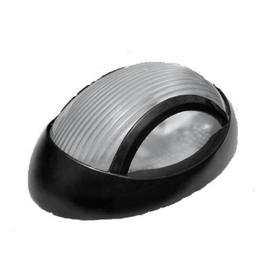 Imagine PLAFONIERA 1xE27 MAX60W NEGRU TRANS.  IP65 NEMLI
