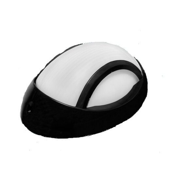 Imagine PLAFONIERA 1xE27 MAX60W NEGRU, OPAL IP54 NEMLI