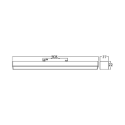 Imagine CORP LINEER LED PT SINA MAGN. 36W 3060LM 3in1 NEGRU