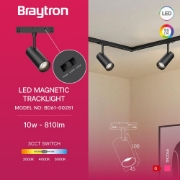 Imagine SPOT LED PE SINA MAGNET 10W 810lm 24gr. 3IN1 NEGRU