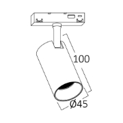 Imagine SPOT LED PE SINA MAGNET 10W 810lm 24gr. 3IN1 NEGRU