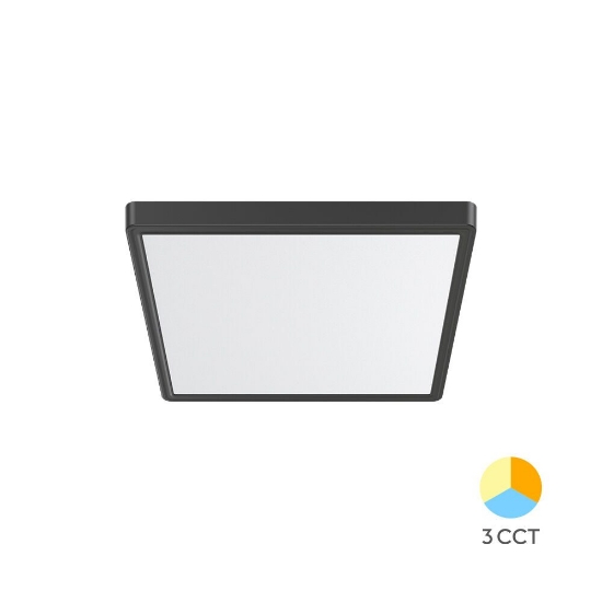 Imagine PLAFONIERA LED 20W 3IN1 IP40 NEGRU JADE SQR SLR