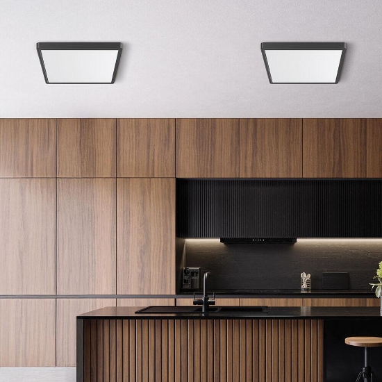 Imagine PLAFONIERA LED 20W 3IN1 IP40 NEGRU JADE SQR SLR
