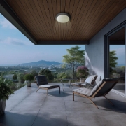 Imagine PLAFONIERA CU SENZOR 1xE27 NAPOLI-PC D:270mm IP65 GRI